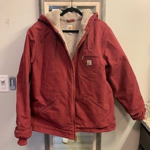 Maroon Carhartt jacket!